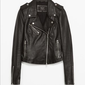 Brand New XS Zara Leather Jacket NWT